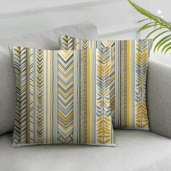 Blue and Yellow Geometric Pillow Covers Modern Sofa Throw Pillow Covers Home Sweet Home Quote Decorative Outdoor Square Pillow Case for Couch Bed