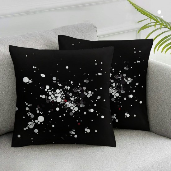 of July Patriotic American Flag Pillow Covers Vintage Stars and Stripes Black White Polka Dots Decorative Throw Pillow Case Home Decor for Sofa Livingroom Couch Bed