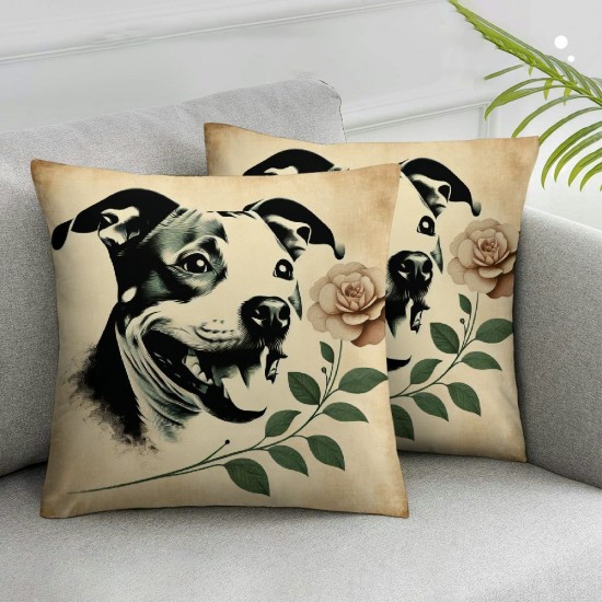  Summer Pillow Covers Throw Pillowscase Summer Cushion Case Dog Decorations for Sofa Couch