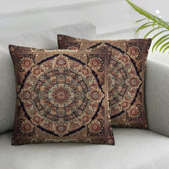  Outdoor Pillow Covers  Persian Carpet Tribal Pattern Throw Pillow Cover Outdoor Waterproof Pillow Covers Decor for Patio Funiture Garden 