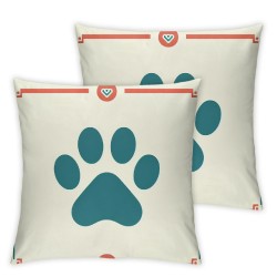  Pillow Covers Dog Paws Be Hoppy Pillowcases Decorations for Sofa Couch Bedroom Living Room Cushion Case Decor