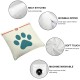  Pillow Covers Dog Paws Be Hoppy Pillowcases Decorations for Sofa Couch Bedroom Living Room Cushion Case Decor