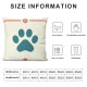  Pillow Covers Dog Paws Be Hoppy Pillowcases Decorations for Sofa Couch Bedroom Living Room Cushion Case Decor