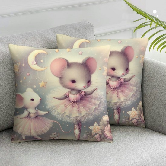  Christmas Pillow Covers Pink Throw Pillow Covers Christmas Winter Pillowcase Home Decor Living Room House Decorative Cushion Case for Sofa Couch