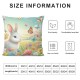 Easter Decorative Pillow Covers Retro Rabbit Throw Cases with Watercolor Butterfly Home Decor Cushion Cover for Sofa 