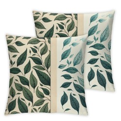  Spring Pillow Covers  Hello Spring Throw Pillowcase Green Leaves Seasonal Home Sofa Bedroom Living Room Holiday Cushion Case Farmhouse Decorations