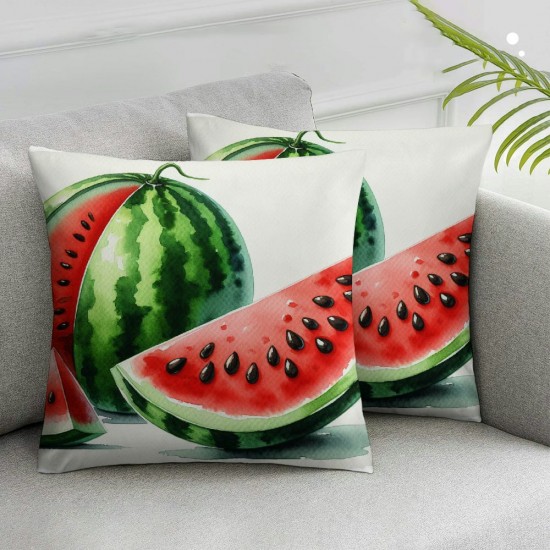  Summer Pillow Covers  Vintage Melon Pineapple Throw Pillow Covers Summer Farmhouse Cushion Case Decor for Sofa Couch