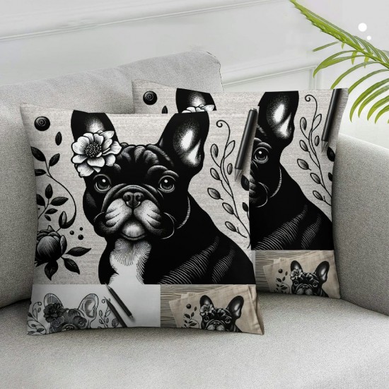  Spring Pillow Covers Throw Pillowcase Home Sofa Holiday Cushion Case Dog Spring Decorations