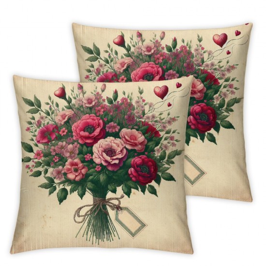  Valentines Day Pillow Covers  Case Home Decoration Wedding Anniversary Decor