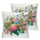 Butterfly Series Throw Pillow Cases Colorful Blossoming Flowers Decorative Cushion Cover for Home Sofa Garden Outdoor Decor Pillowcase (Colorful Butterfly)