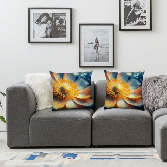  Bloom Floral Pillow Covers Farmhouse Spring Summer Decorations Throw Pillow Cover Sunflower Decorative Cushion Case for Sofa Couch Home Bed