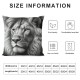 Animal Theme Throw Pillow Covers African Lion Head Wearing Flowers  Linen Square Home Decorative Pillow Cases Cushion Cover