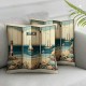  Theme Throw Pillow Covers Beach Pillow Covers Decorative Pillow Cases Home Decor Square 