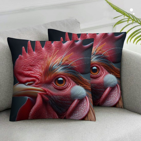 Farm Rooster Pillow Covers with Welcome to The Quote Print Pillow Cases for Farmhouse Décor Housewarming Gifts Cushion Cover 