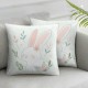  Throw Pillow Covers Cute Animal Brown Rabbit Pillow Cases Spring Flower Leaf Butterfly Decorations Cushion Cover for Sofa Couch