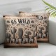 Be Wild and Free Throw Pillow Covers Succulent Cactus Bonsai Wood Grain Decorative Pillow Cases  Summer Green Plants Cushion Cover with Words 