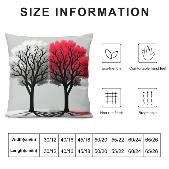 Red Christmas Decorations Pillow Covers Merry Christmas Tree Truck Holiday Pillow Case Decor for Home Sofa Couch