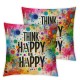  Inspiring Words  Throw Pillow Covers Smile Often Think Happy Thoughts Dream Big Explore The Day Home Decor Colorful Inspirational Quotes Cushion Cover 