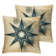 Ocean Theme Stamp Style Throw Pillow Covers Jellyfish Starfish Pattern Summer Outdoor Beach House Decorative Cushion Cover Coastal Pillowcases(Jellyfish-Starfish)