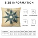 Ocean Theme Stamp Style Throw Pillow Covers Jellyfish Starfish Pattern Summer Outdoor Beach House Decorative Cushion Cover Coastal Pillowcases(Jellyfish-Starfish)