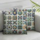 ShareJ Throw Pillow Cover Mexican Tiles Flower Blue Pottery Mexico Floral Design Cushion Case Home Decor Square Pillowcase (Mexican Tiles Set)