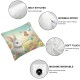  Decorative Pillow Covers Retro Rabbit with Watercolor Butterfly Home Decor Cushion Cover for Sofa 