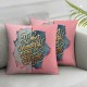  Valentine's Day Throw Pillow Covers Sweet Pink Series Journey Not The Destination Lettering Decorative Throw Pillow Case Square Home Couch Bed Set of 