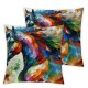 hrow Pillow Covers Horse Western Oil Painting Vintage Wild Decorative Pillow Cases Home Decor Square Pillowcases (Western Horse)