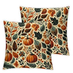  Fall Pillow Covers Happy Fall Pumpkin Fall Decor Decorative Throw Pillows Cushion Case Decoration for Sofa Couch