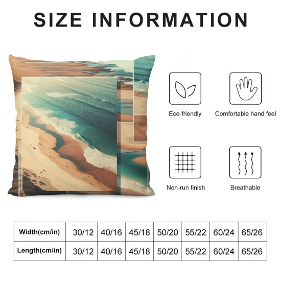 Welcome to Coastal Decorative Pillow Covers Ocean Beach Theme Flip-Flops Pillow Cases with Words Cushion Cover Outdoor Decor Pillow Shams