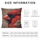 Throw Pillow Covers When Cardinal Visits Your Yard, It's A Visitor from Heaven Inspirational Quote Home Decor Square Pillow Cases for Bedroom Livingroom 