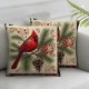 Christmas Pillow Covers Christmas Red Throw Pillowcase Party Decorations Winter Home Decor Case for Sofa Couch