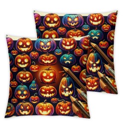 Halloween Pillow Covers Ghost Pumpkins Pillowcase Leopoard Holiday Throw Pillows Indoor Outdoor Cushion Case for Sofa Decor