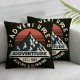 Mountains Pillow Covers Vintage Wilderness Adventure Camping Forest Throw Pillow Covers Outdoor Decorative Pillow Cases Square Cushion Cover en  (Adventure)