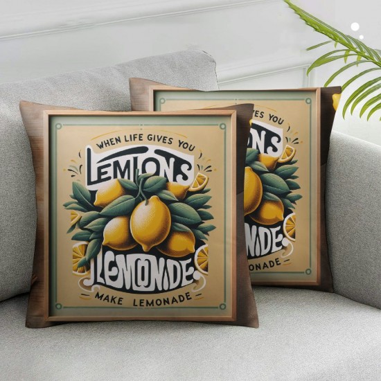 Summer Pillow Covers Pillows Decorative Throw Pillows When Gives You s/Make Cushion Case for Farmhouse Outdoor Sofa Chair Decor