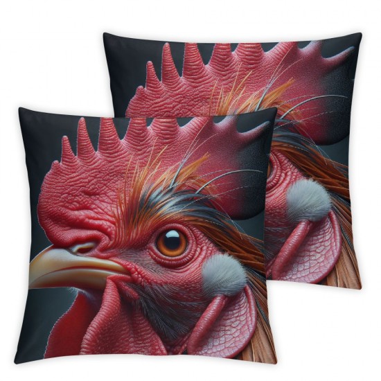 Farm Rooster Pillow Covers with Welcome to The Funny Farm Quote Print Pillow Cases for Farmhouse Décor Housewarming Gifts  Cushion Cover 