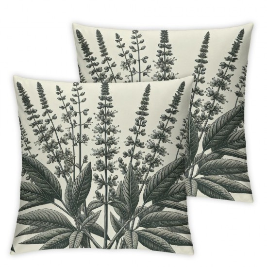 Green Plant Throw Pillow Covers Pure and Fresh Flower Art Spring Summer Decorations Pillow Covers  Outdoor Home Decor Cushion Cover for Sofa Couch (Green Plant, 