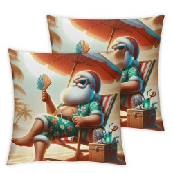 Beach Christmas Pillow Covers with Decorative Pillow Cases Cushion Cover for Deck Chair Sofa ,