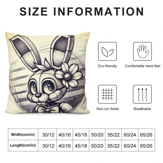 Cute Rabbit Bunny Ass Pillow Covers Grey and White Holiday Farmhouse Throw Pillow Cases Spring Decorations Cushion Cover for Home Sofa Outdoor