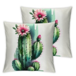 Looking Sharp Funny Quote Pillow Covers  Watercolor Green Plant Cactus Potted Rustic Wood Grain Farmhouse Decorative  Pillow Cases for Home Outdoor Decor (WR