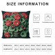 ShareJ Red Geranium Flowers Throw Pillow Covers Potted Plants with Welcome Words Pattern  Pillow Cases Outoor Garden Chair Decorative Cushion Cover