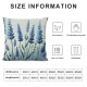 Green Plant Floral Pillow Covers Watercolor Purple Lavender Decorative Pillow Case Spring Summer Decorations for Home Sofa Couch