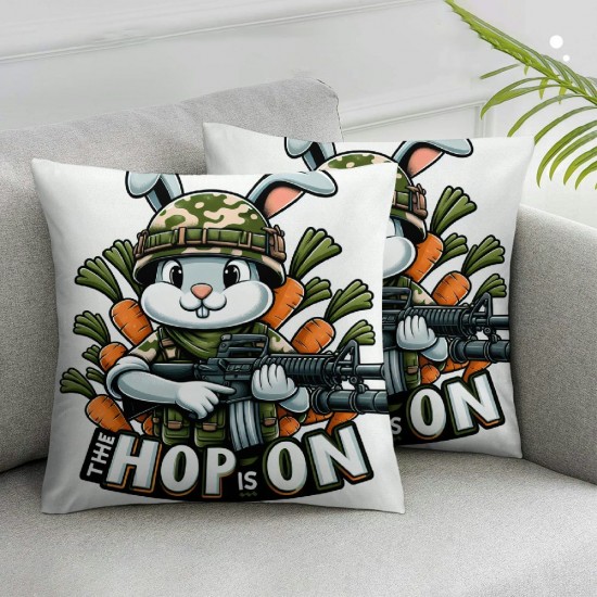  Pillow Covers The Hunt is On Throw Pillowcase Egg Home Sofa Bedroom Cushion Case Seasonal Farmhouse Decorations