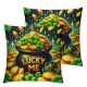 St Patricks Day Pillow Covers Coin Pot Throw Pillowcase Lucky Home Green Sofa Decor Pillowcase Happy St. Patrick's Day Decoration Cushion Cases