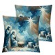  Christmas Pillow Covers Navitity Throw Pillow Covers Pillowcase Home Decor Living Room House Decorative Cushion Case for Sofa Couch