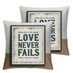 Love is Patient Love is Kind It Always Protects Always Trust Always Hopes Always Perseveres Love Never Fails Motivational Quote Throw Pillow Cover Home Decor