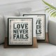 Love is Patient Love is Kind It Always Protects Always Trust Always Hopes Always Perseveres Love Never Fails Motivational Quote Throw Pillow Cover Home Decor