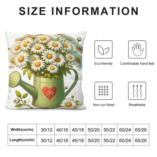 Spring Summer Pillow Covers Spring Decorations Floral Decorative Throw Pillows Outdoor Decor Cushion Case for Sofa Living Room 