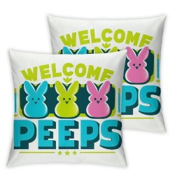 Pillow Covers Happy Decor Hello My Peeps Pillow Covers Decorative Outdoor Throw Pillow Covers Cushion Case