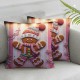 Pink Christmas Pillow Covers Pink and White Striped Throw Pillow Covers Decorative Pillow Cases for Winter Holiday Home Sofa Outdoor